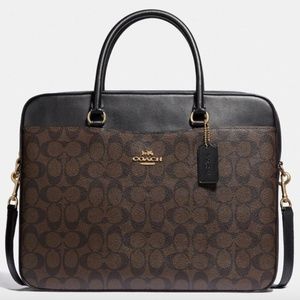 Coach Laptop Bag In Signature Canvas